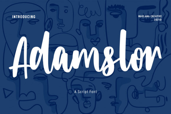 Adamslor: A Stylish Script Handwritten Font for Elegant Designs