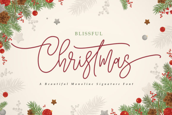 Blissful Christmas: A Delicate Script Font for Modern Web Design