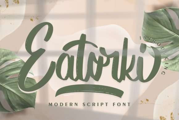 Eatorki Font: A Stylish Script for Creative Product Designs