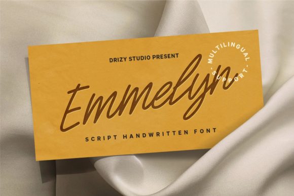 Emmelyn Script Font for Handmade Labels and Elegant Branding
