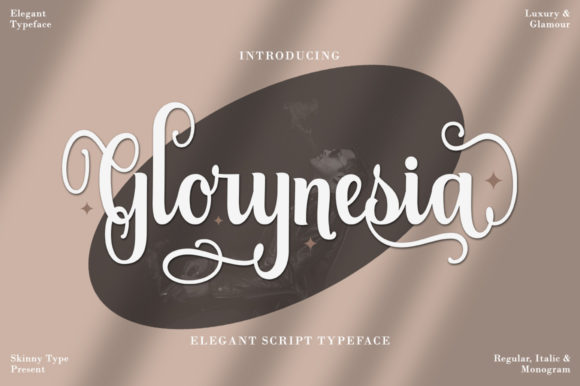 Glorynesia Font: A Script Handwritten Typeface for Professional Branding