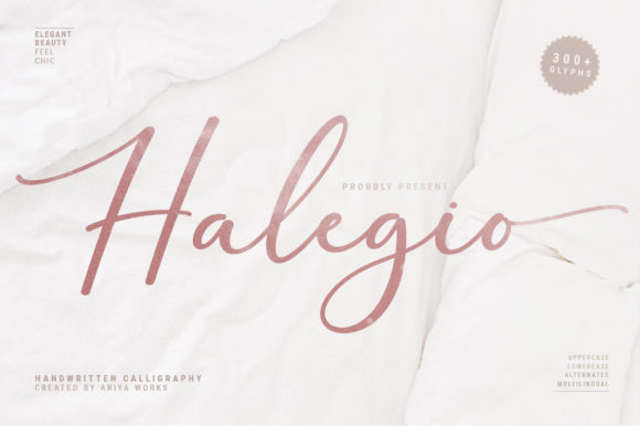Halegio Font: A Script Typeface for Elegant Branding