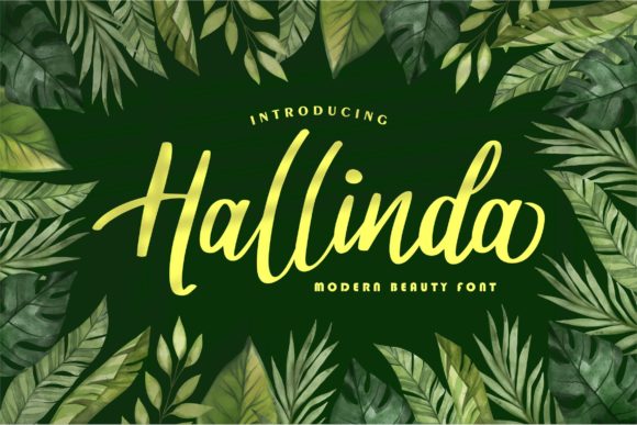 Hallinda Script Font for Handmade Creations and Commercial Projects