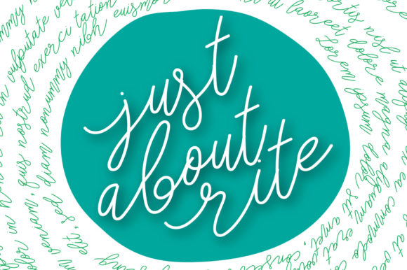 Just About Rite: A Graceful Script Font for Editorial Design