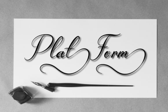 Platform: A Chic Script Font for Makers and Creative Sellers