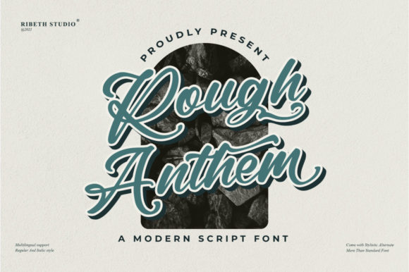 Rough Anthem Script Font for Elegant Editorial Design