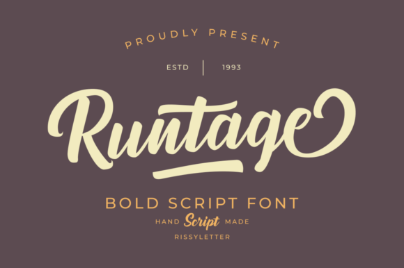 Runtage Font: A Stylish Hand-Letter Script for Modern Branding