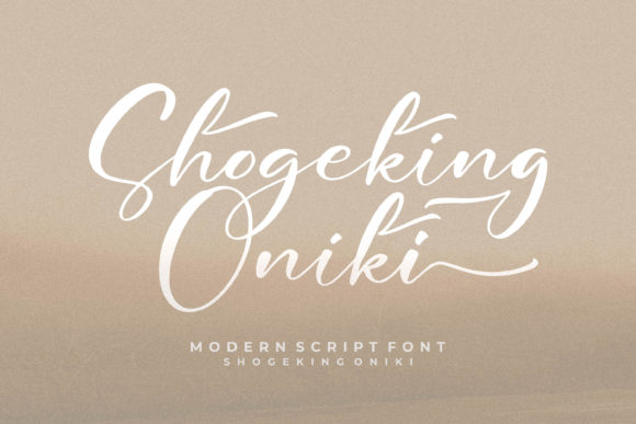Shogeking Oniki: Elevating Brand Identity with Elegant Script Fonts