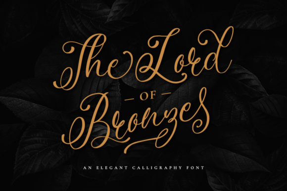 The Lord of Bronze: A Script Font for Editorial Elegance