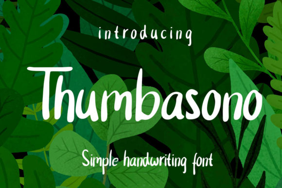 Thumbasono Font: A Joyful Script for Digital Design